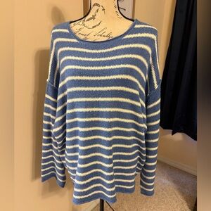 Carly Jean Los Angeles Blue and White Striped Sweater